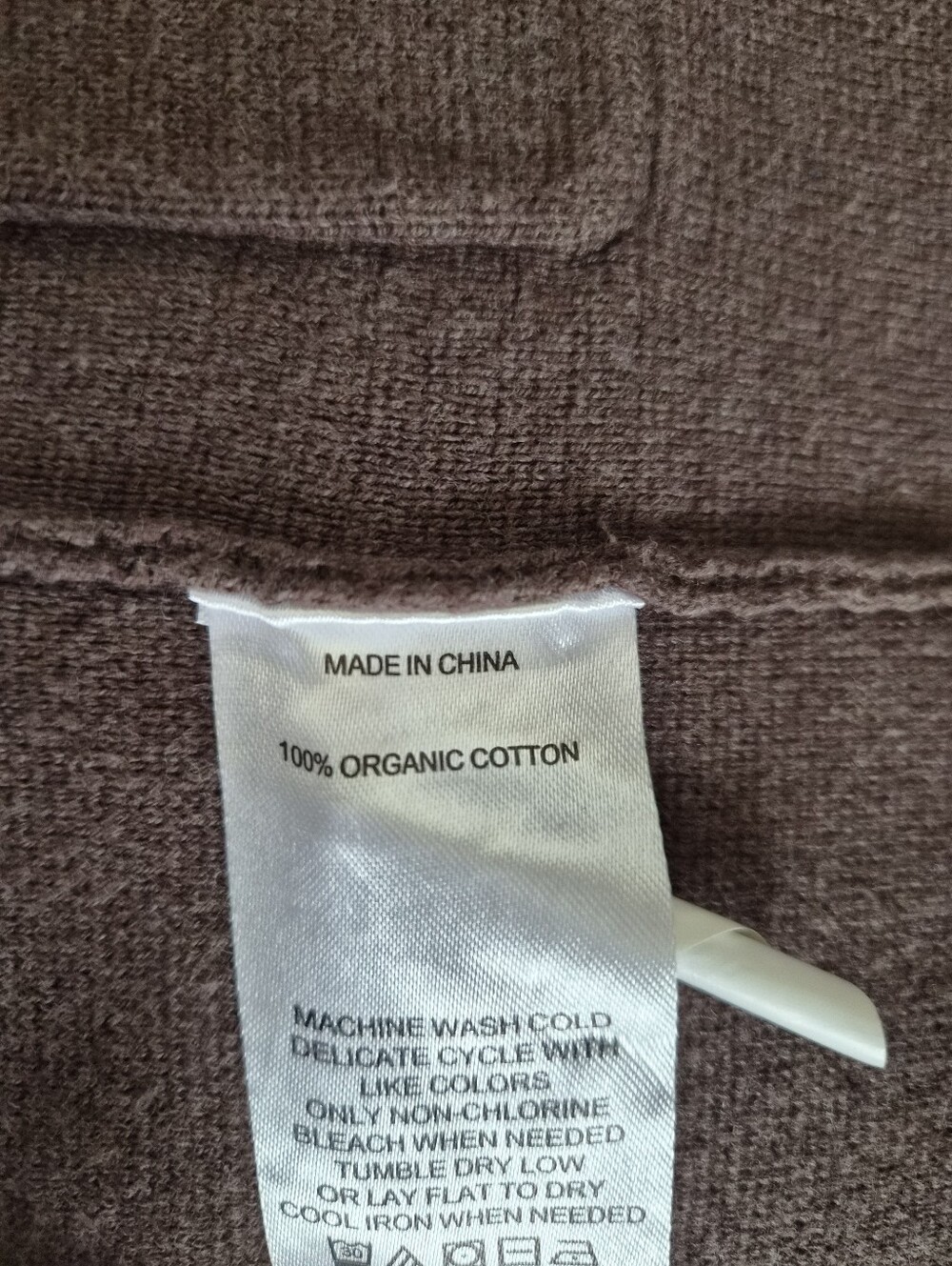 Quince Organic Cotton Open-Front Knit Jacket in Dark Brown Medium - Picture 10 of 10